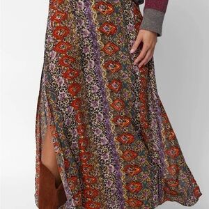 NATURAL LIFE Colorful Patterned Maxi Skirt